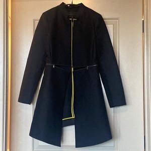Like new!!!!  BCBG pea coat with zipper detailing. Contrast inner piping